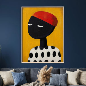 Abstract Portrait Wall Art Canvas Print, Framed Modern