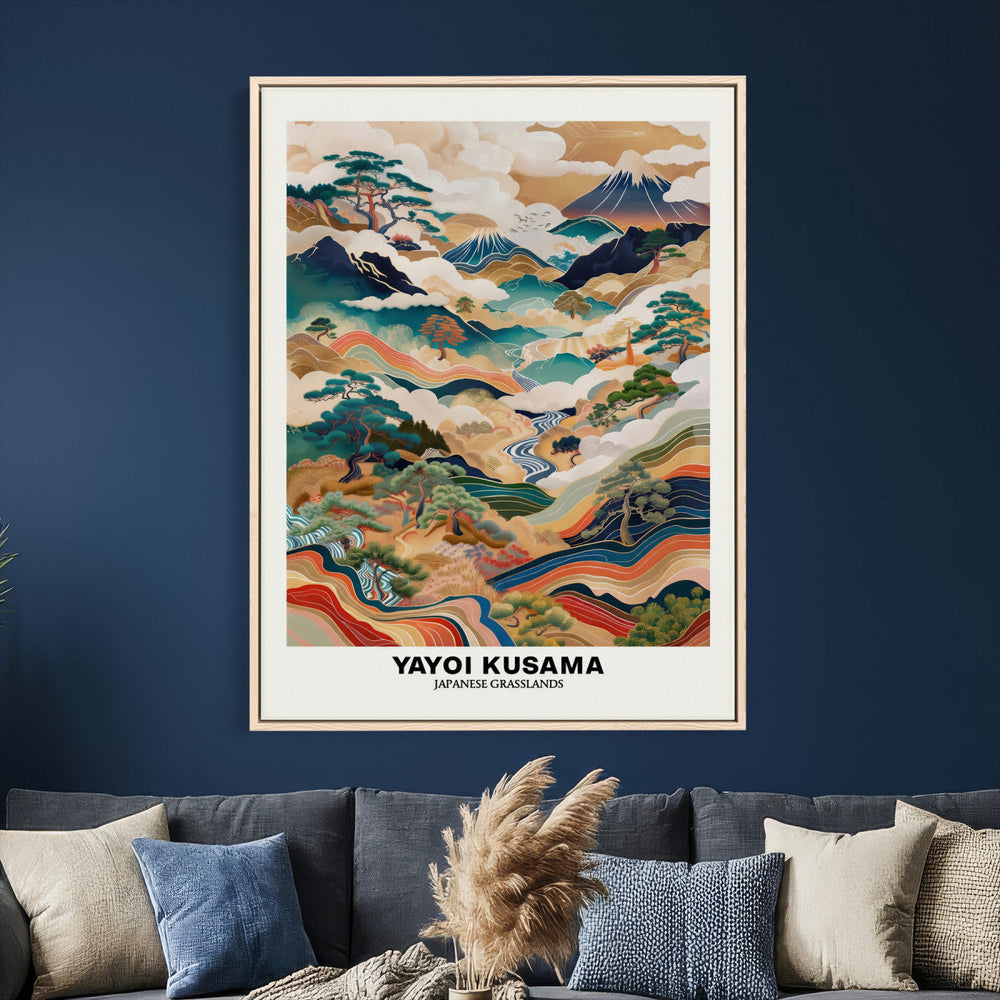 Yayoi Kusama Japanese Landscape Wall Art Canvas Print,
