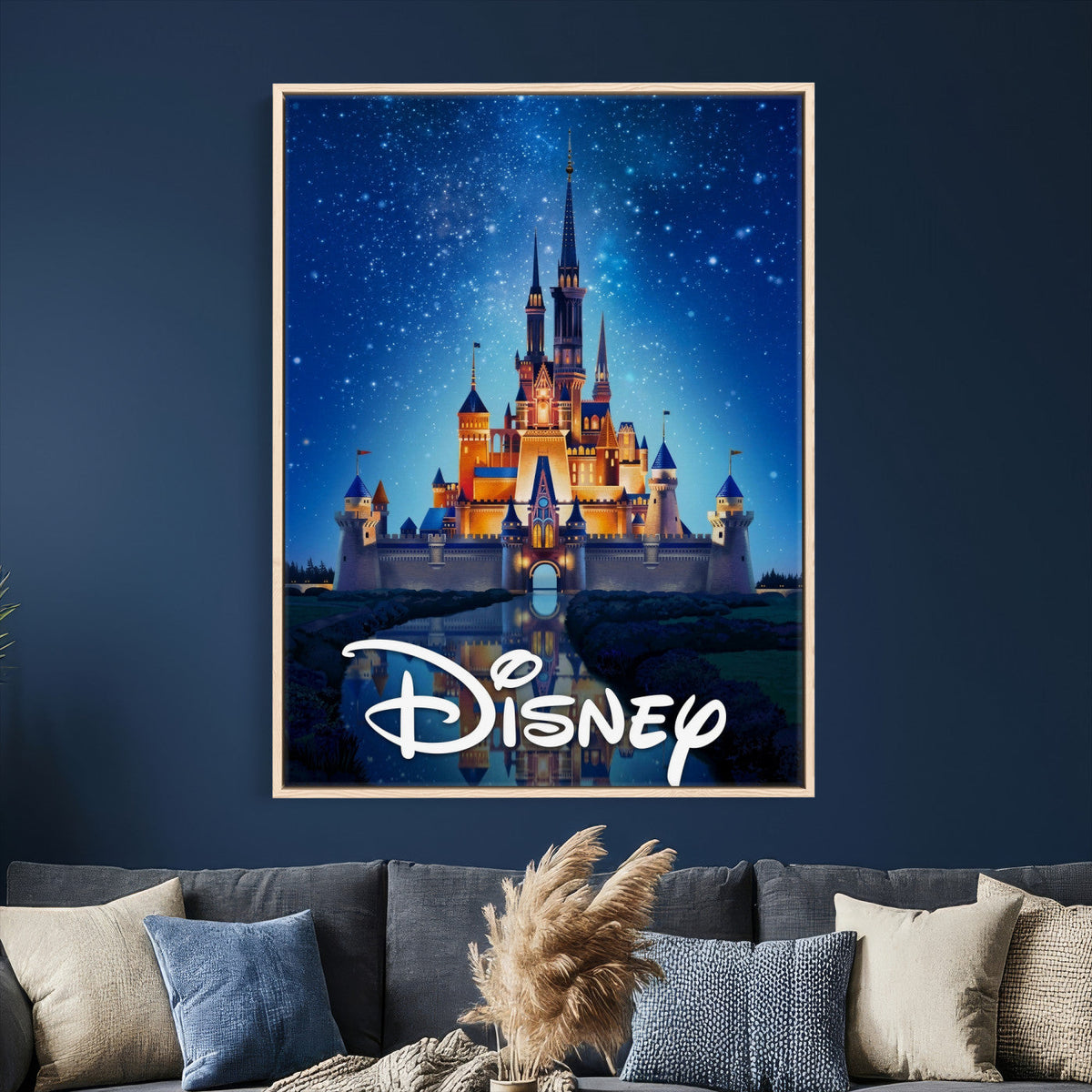 Disney Castle Wall Art – Framed Magic Kingdom Canvas