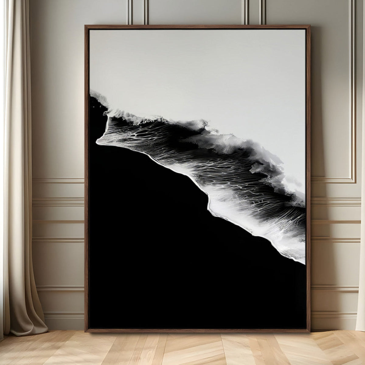 Ocean Wave Wall Art Canvas Print – Framed Abstract