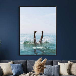 Splash Dive Wall Art – Ocean Waves Canvas Print, Summer Swim