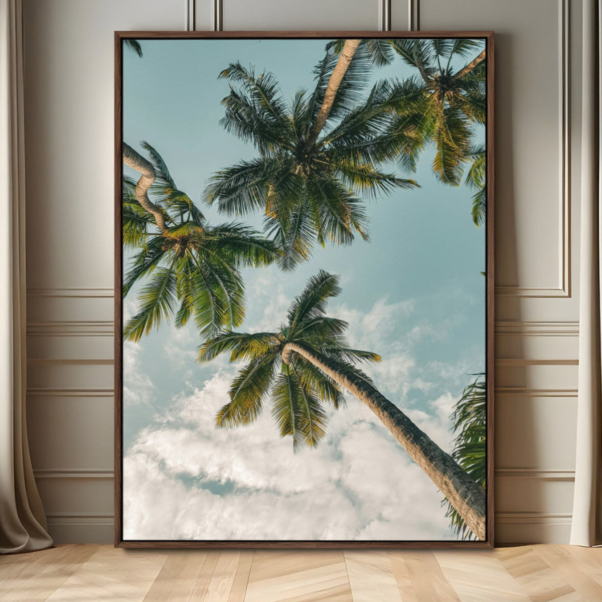 Tropical Palm Trees Wall Art Canvas Print – Coastal Nature
