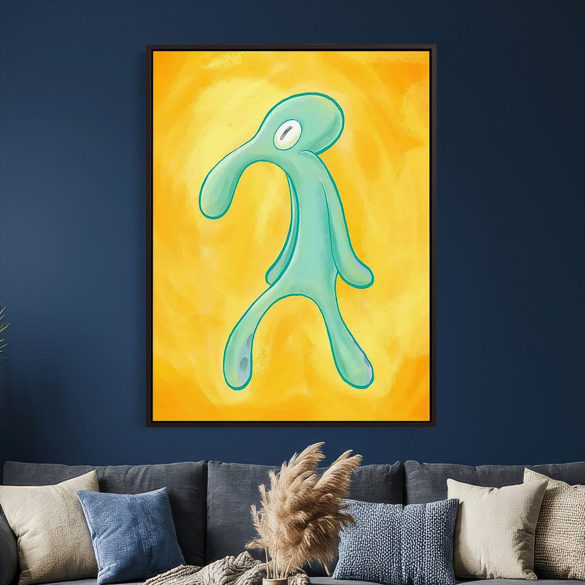 Squidward Tentacles Wall Art Canvas Print – Bold and Brash