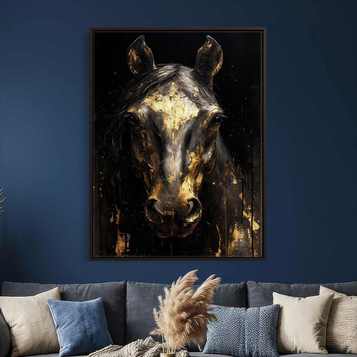 Abstract Horse Wall Art Canvas Print – Painting Style