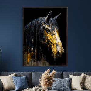 Abstract Horse Wall Art Canvas Print – Painting Style