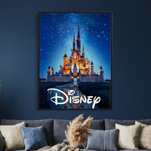 Disney Castle Wall Art – Framed Magic Kingdom Canvas
