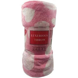 Ultra Plush Mothers Day Valentine's Day Heart-Themed Throw Blanket – Soft, Cozy, and Luxurious Fleece, 50" x 60"