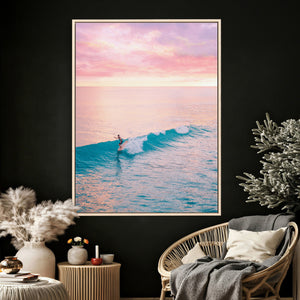 Sunset Surf Wall Art Canvas Print – Coastal Ocean