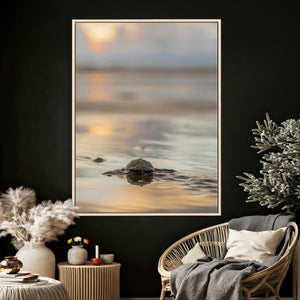 Sea Turtle Hatchling Wall Art Canvas Print – Soft Coastal