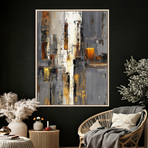 Abstract Urban Reflection Wall Art Canvas Print