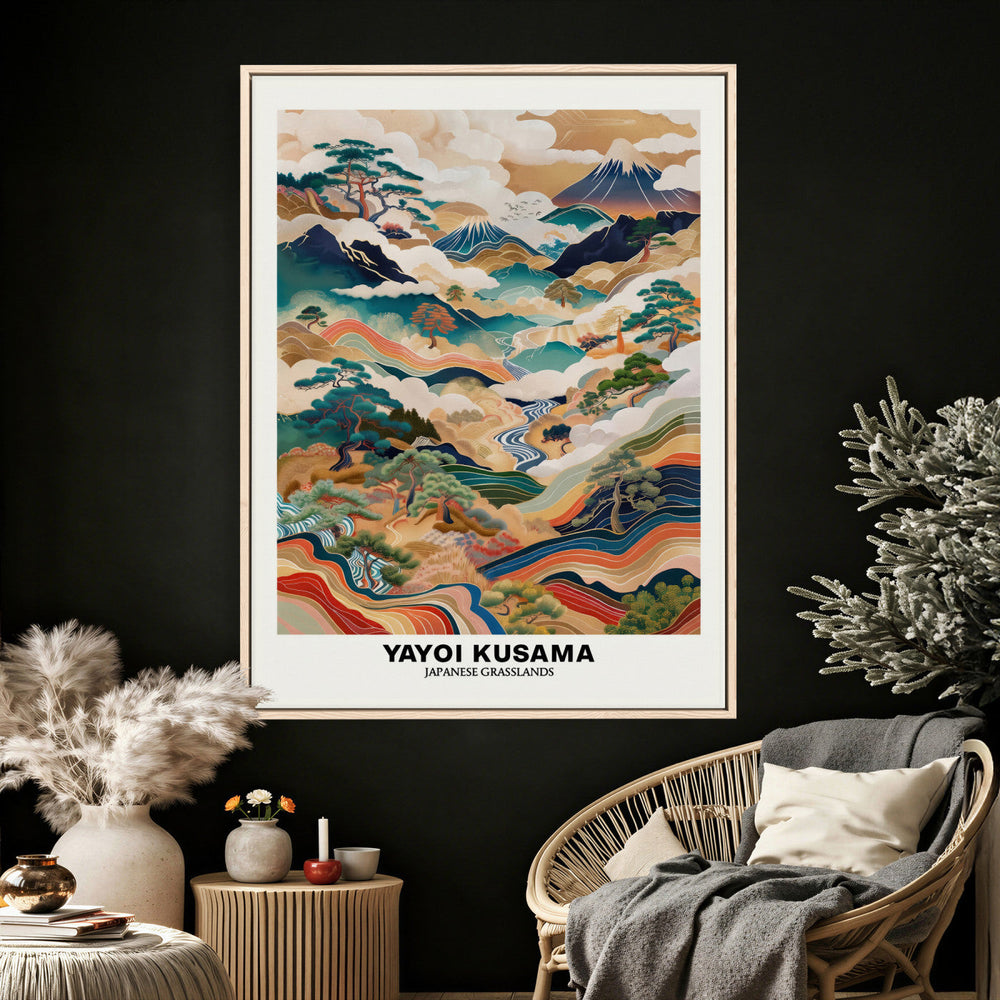 Yayoi Kusama Japanese Landscape Wall Art Canvas Print,
