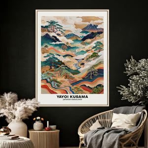 Yayoi Kusama Japanese Landscape Wall Art Canvas Print,