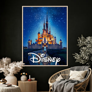 Disney Castle Wall Art – Framed Magic Kingdom Canvas