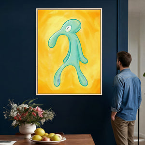 Squidward Tentacles Wall Art Canvas Print – Bold and Brash