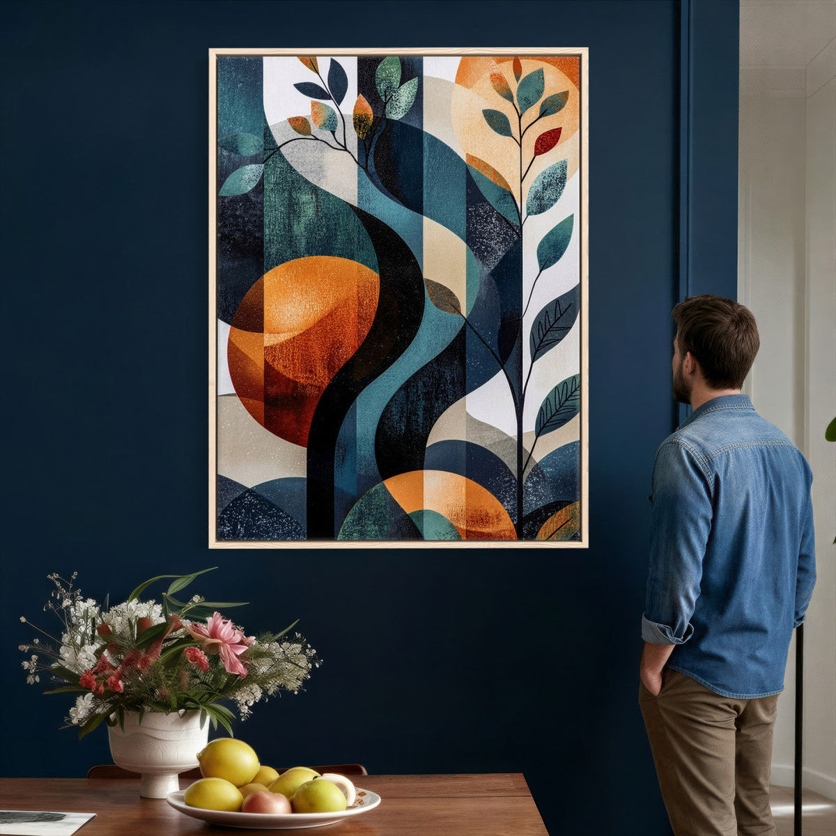 Abstract Flower Wall Art Canvas Print