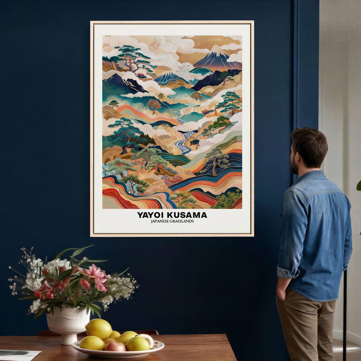 Yayoi Kusama Japanese Landscape Wall Art Canvas Print,