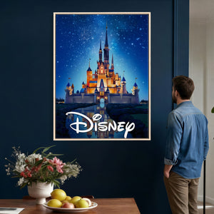 Disney Castle Wall Art – Framed Magic Kingdom Canvas
