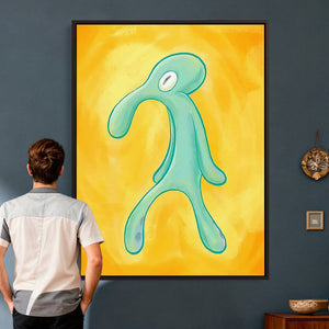 Squidward Tentacles Wall Art Canvas Print – Bold and Brash