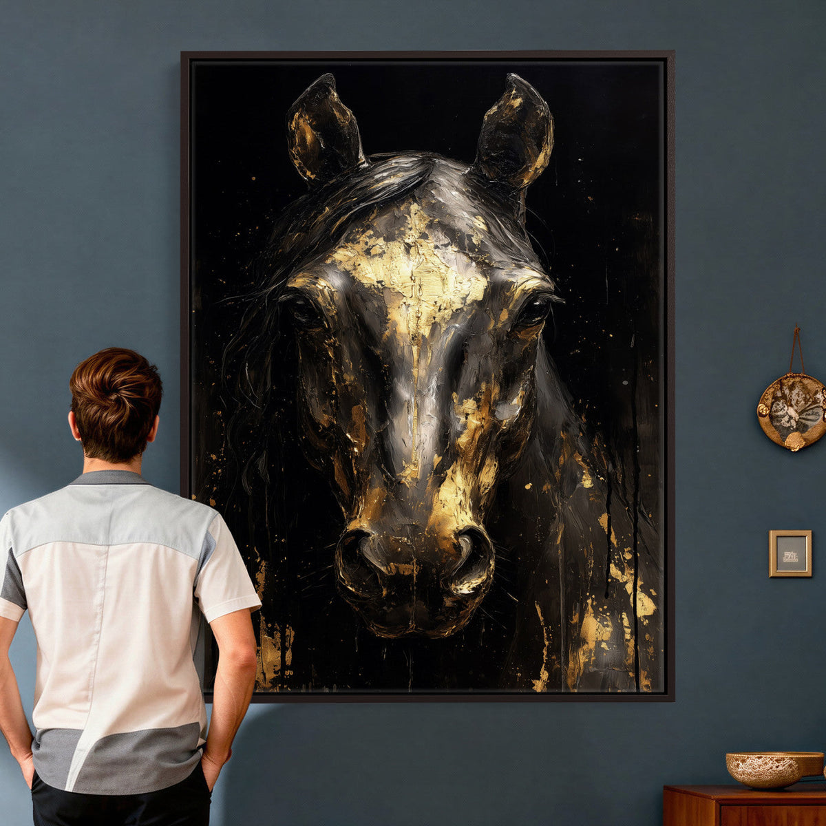 Abstract Horse Wall Art Canvas Print – Painting Style