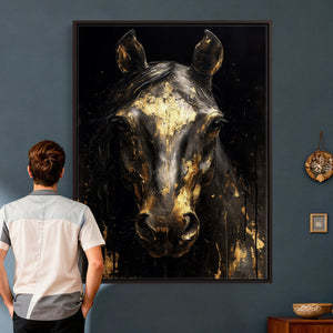 Abstract Horse Wall Art Canvas Print – Painting Style