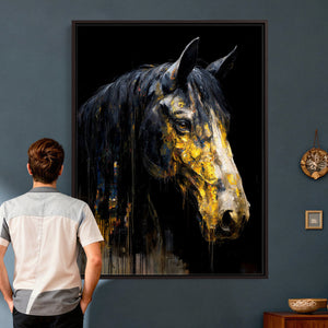 Abstract Horse Wall Art Canvas Print – Painting Style