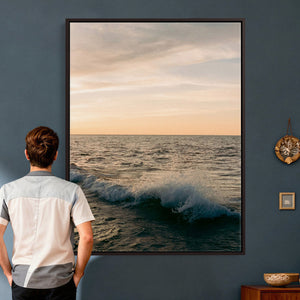 Ocean Wave Wall Art Canvas Print, Calm Coastal Nature