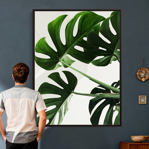 Abstract Teal Blue Wall Art Canvas Print, Modern Abstract