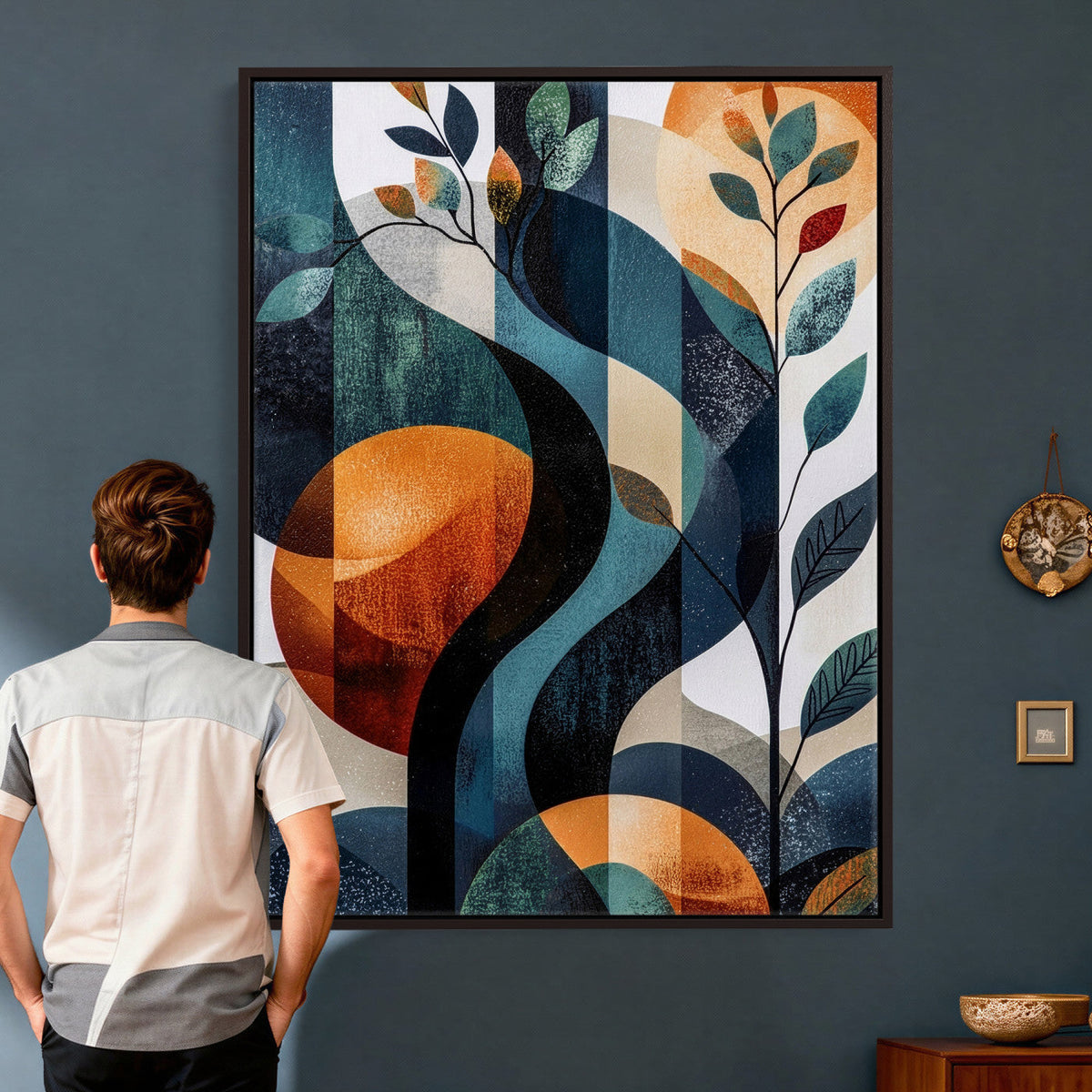 Abstract Flower Wall Art Canvas Print