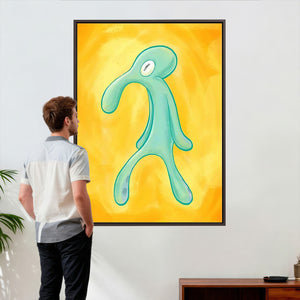 Squidward Tentacles Wall Art Canvas Print – Bold and Brash