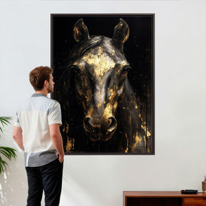 Abstract Horse Wall Art Canvas Print – Painting Style