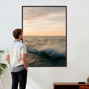 Ocean Wave Wall Art Canvas Print, Calm Coastal Nature