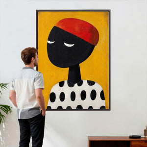 Abstract Portrait Wall Art Canvas Print, Framed Modern