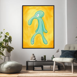 Squidward Tentacles Wall Art Canvas Print – Bold and Brash