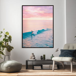 Sunset Surf Wall Art Canvas Print – Coastal Ocean