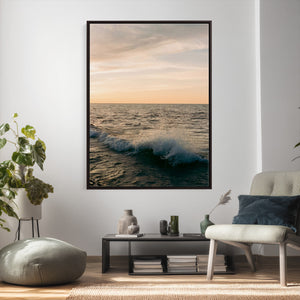Ocean Wave Wall Art Canvas Print, Calm Coastal Nature