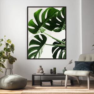 Abstract Teal Blue Wall Art Canvas Print, Modern Abstract