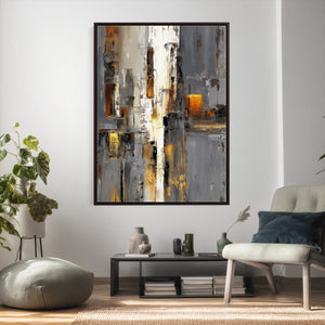 Abstract Urban Reflection Wall Art Canvas Print