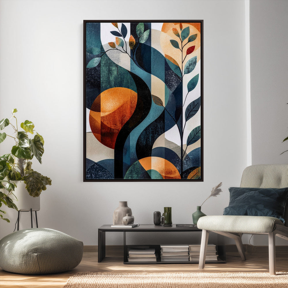 Abstract Flower Wall Art Canvas Print