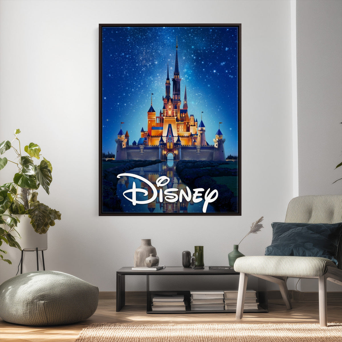 Disney Castle Wall Art – Framed Magic Kingdom Canvas