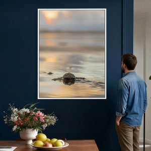 Sea Turtle Hatchling Wall Art Canvas Print – Soft Coastal