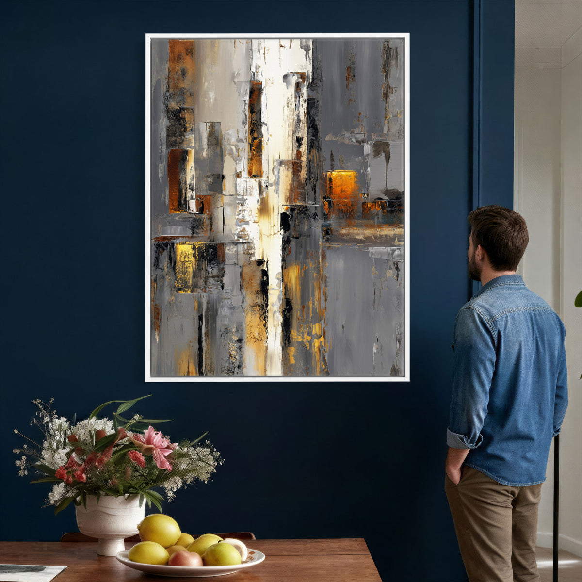Abstract Urban Reflection Wall Art Canvas Print