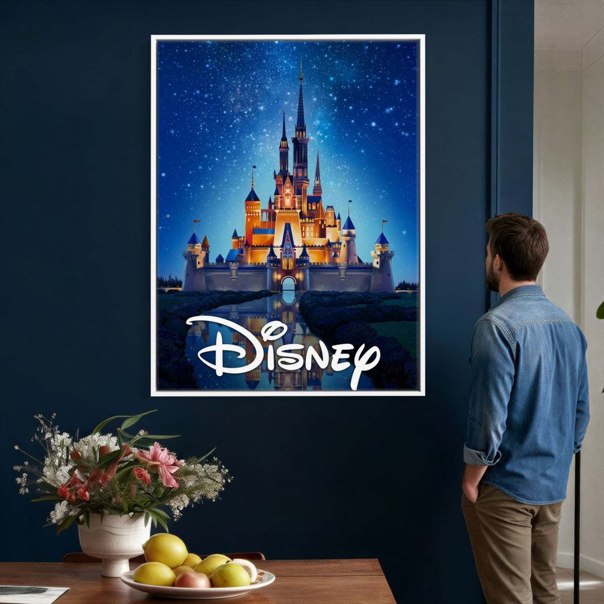 Disney Castle Wall Art – Framed Magic Kingdom Canvas