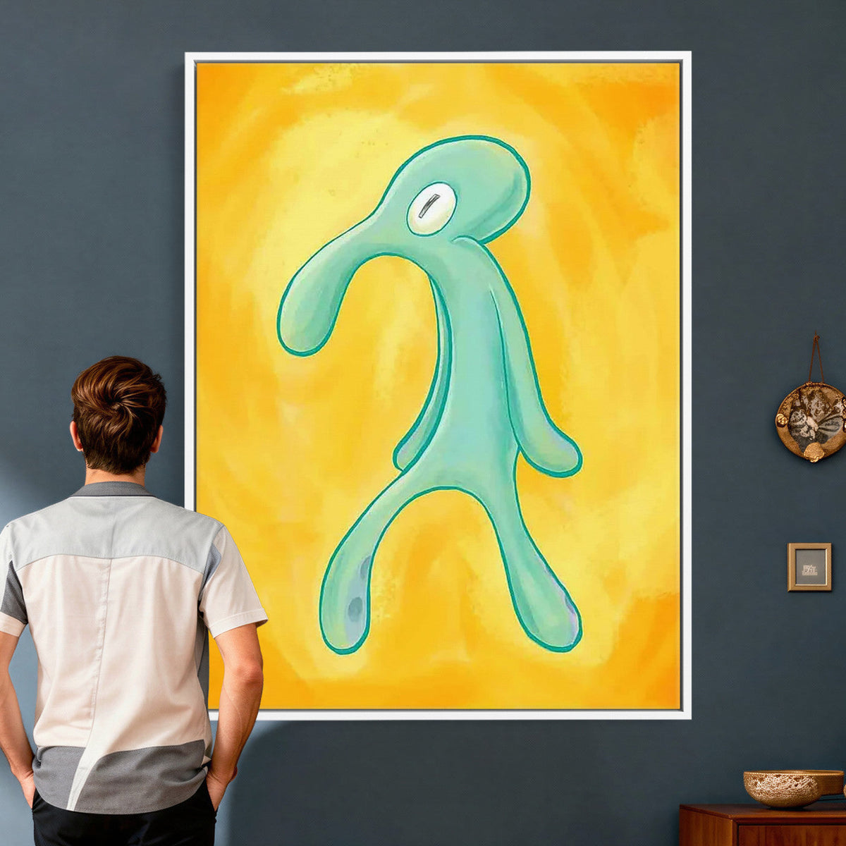 Squidward Tentacles Wall Art Canvas Print – Bold and Brash