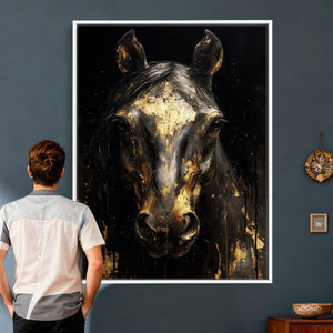 Abstract Horse Wall Art Canvas Print – Painting Style