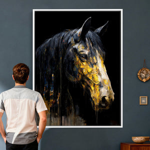 Abstract Horse Wall Art Canvas Print – Painting Style