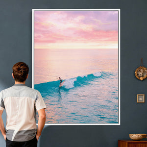 Sunset Surf Wall Art Canvas Print – Coastal Ocean