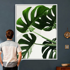 Abstract Teal Blue Wall Art Canvas Print, Modern Abstract