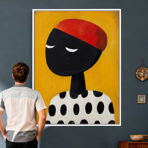Abstract Portrait Wall Art Canvas Print, Framed Modern