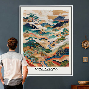 Yayoi Kusama Japanese Landscape Wall Art Canvas Print,