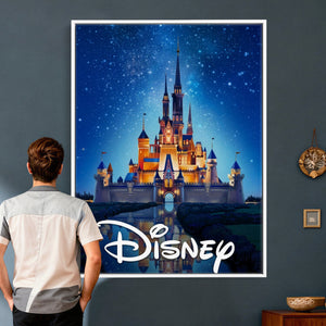 Disney Castle Wall Art – Framed Magic Kingdom Canvas